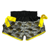 Pantalones Cortos de Muay Thai Transpirables con Estampado Digital, Cintura Elástica Media y Tejido de Punto, Logotipo Personalizado para Kick Boxing