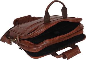 กระเป๋าแมสเซ็นเจอร์หนังพรีเมี่ยม, กระเป๋าทำงานหนังวินเทจทำมือสไตล์ลำลองและใส่เอกสาร - Product Image 5