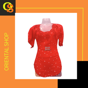 Top prix le plus bas avec col rond de couleur unie et manches courtes dernier haut conçu pour les femmes porter une robe à vendre - Product Image 3