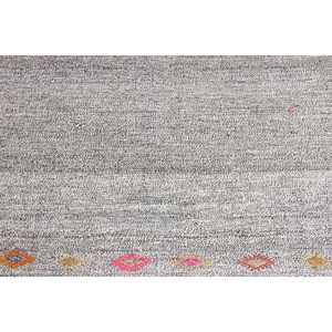 Alfombra Turca Vintage, Alfombra Pequeña de 2.2x3.37 pies, Alfombra de Lana con Diseño Floral en Gris y Rojo - Product Image 4