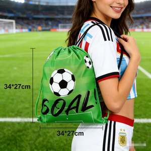 Sac à dos à cordon de serrage pour la Coupe du Monde de Football 2026, sac de rangement portable en polyester - Product Image 1