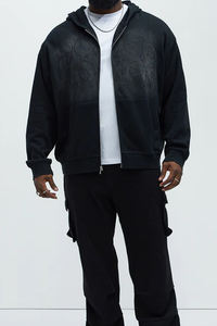 Fabricants en gros de sweats à capuche personnalisés pour hommes, sweats à capuche délavés à l'acide, streetwear, sweats à capuche surdimensionnés délavés à l'acide, sweats à capuche vintage, sweats à capuche avec strass - Product Image 4