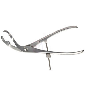 Pinces chirurgicales pour maintenir les os, 145 mm, acier inoxydable, courbées, avec vis de verrouillage réglable, filetage de fixation de 3 mm - Product Image 3