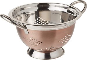 WARE High Grade Stainless Steel Kitchen <b>Colander</b> Decorative Copper for Pastas Fruits Vegetables Salads Premium Metal Tool - Product Image 3