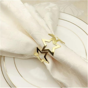 Luxurious <b>Heart</b> <b>Shape</b> Table Decorative Napkin Ring High Quality Metal Mother Of Pearl Napkin Ring Ramadan Decorated Napkin Ring - Product Image 5