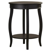 Table basse en bois massif à deux niveaux de qualité supérieure fabriquée en Inde de haute qualité avec coin noir avec logo personnalisé pour la décoration de la maison