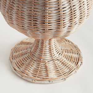 Skillful Rattan Footed Urn Handmade <b>Wicker</b> Footed <b>Vase</b> Artistic Home Accent For Flowers And Indoor Decor Made In Vietnam - Product Image 3