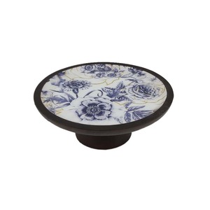 Présentoir à gâteaux rond en bois émaillé Finitions naturelles à un étage pour présentation de fête d'anniversaire de mariage Vente en gros en vrac - Product Image 1