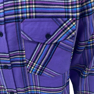 Chemises en flanelle rayées pour hommes, nouvelle mode, vente chaude, 100% coton, personnalisables, respirantes, style moto - Product Image 5