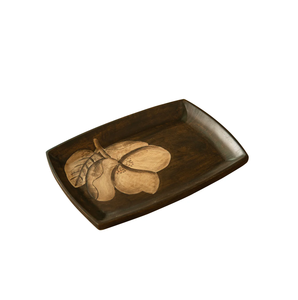 Assiette de chargeur en bois de 10 pouces assiettes incassables plateau de service plats en bois d'acacia assiettes de chargeur de dîner en bois - Product Image 1