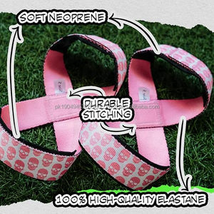 Figure 8 Fitness Gym Barbell Sangles de levage Haltérophilie Poignet Wraps Powerlifting Cross Training-Deadlifts Strongman - Product Image 2