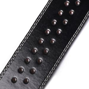 Professional Custom Logo Leather Gym Exercise Waist Trainer Double Prong Buckle Powerlifting Professional <b>Weight</b> Lifting <b>Belts</b> - Product Image 6