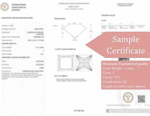 Bagues de fiançailles uniques de forme carrée certifiées IGI en diamant cultivé en laboratoire de coupe princesse avec pierres en vrac CVD/HPHT - Product Image 2