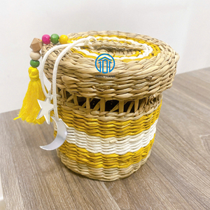 กล่องเก็บของตกแต่งผักตบชวามีฝาปิดสำหรับเดือนรอมฎอน kareem Eid Mubarak บรรจุภัณฑ์ของขวัญวันหยุดประจำชาติอาหรับ - Product Image 3