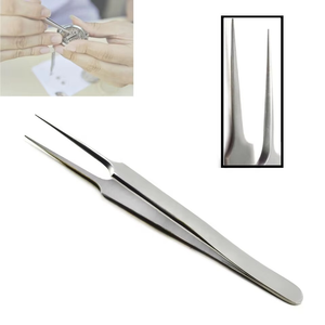Pince de précision antimagnétique manuelle X2 pour horloger, en acier inoxydable allemand, certifiée CE, 30 positions de mâchoires, argentée - Product Image 2