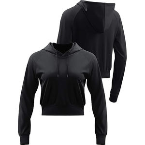 Women Cropped Hoodie Sexy Short Hooded Pullover Long Sleeve Cotton Streetwear Fashion Top Casual Chic Comfort Wear - Product Image 5