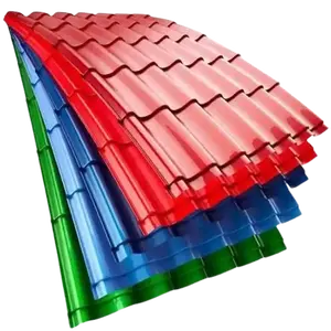 Galvanized Colour Steel Custom Size Profiled Corrugated Steel Galvalume Roofing Sheet Prices Color Coated Roofing Sheet