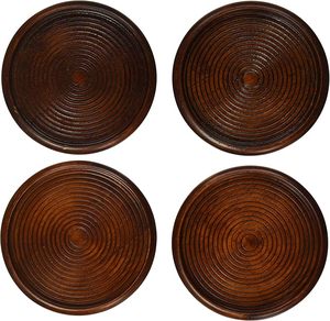 Sous-verres en noyer Élégance en bois fabriquée à la main pour votre maison Parfait pour ajouter une touche de sophistication à n'importe quel espace - Product Image 3