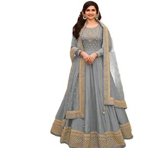 Pesado Dole seda con bordado trabajo vestido de Bollywood para la venta en línea - Product Image 1