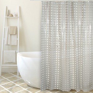 Shower <b>Curtain</b> (Polyester and Polypropylene with 12 rings) - MSV - Product Image 2