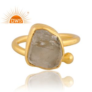 Última Venta de plata 18K chapado en oro Natural verde amatista anillo de diseño para mujeres Demi joyería fina para mujeres regalo para ella - Product Image 3