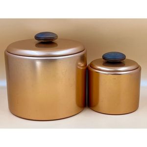 Lujoso juego de recipientes de cobre con mecanismo de tapa suave y aspecto atrevido, ideal para regalos de boda o actualizaciones para el hogar - Product Image 1