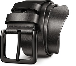 Cinturón de cuero de vestir para hombre Nuevo diseño Cinturones de cuero genuino reversibles negros para hombres con hebilla giratoria Uso Pantalón de hombre - Product Image 1