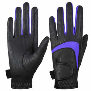 Gants d'équitation professionnels pour cavaliers, gants d'équitation personnalisés en cuir synthétique pour hommes, gants d'équitation anti-fissures - Product Image 1