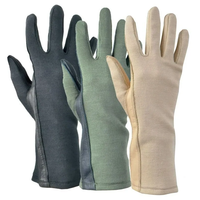 Gants de pilote tactiques ignifuges Nomex en gros avec poignets longs, gants de course en cuir antidérapants à doigts complets