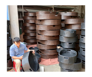 ตะกร้าหวายสานใส่อาหารเช้าแบบลอยน้ำสำหรับรีสอร์ทที่เป็นมิตรต่อสิ่งแวดล้อมถาดเสิร์ฟอาหารเช้าแบบสานกลางแจ้ง - Product Image 6