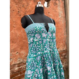 Vestido túnica estilo bohemio Hippie indio para mujer, hecho a mano Vestido corto de verano, encaje azul sólido, Natural para fiestas, ropa informal - Product Image 2