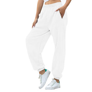 Pantalon de survêtement Cargo à jambes larges pour femmes personnalisé décontracté coton polaire Streetwear Joggers Baggy pantalon pantalon avec poche - Product Image 3