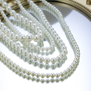 Collar de Perlas de Imitación de 4mm, 6mm, 8mm, 10mm, Cadena de Acero Inoxidable para Clavícula, Joyería Femenina al por Mayor - Product Image 3