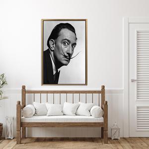 Tableau imprimé sur toile : Décoration de bureau moderne et surréaliste inspirée de Salvador Dalí, TOILE ENCADRÉE DORÉE - Product Image 1