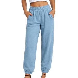 Mid Waist Regular Fit Straight Cotton <b>Trousers</b> for Women Autumn Casual Quick Dry Breathable Pleated Front <b>Drawstring</b> Closure - Product Image 1