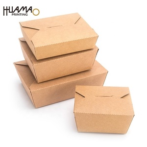 Caja de embalaje de alimentos de papel kraft biodegradable Huamao Printing, caja rectangular con tapa abatible para panadería, para galletas, brownies, pasteles y bocadillos. - Product Image 3