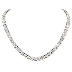 Collar de oro amarillo compromiso moissanita corte brillante 53,10 quilates joyería sublimada hecha a mano nueva moda personalizada - Product Image 2