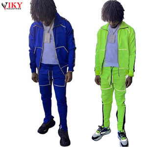Ensemble de survêtements pour hommes à rayures réfléchissantes, fermeture éclair complète, meilleure qualité, costumes par VIKY INDUSTRIES, vente en gros - Product Image 6
