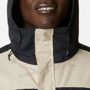 Veste de pluie en polyester léger de style High Street pour hommes, fermeture à glissière complète avec design en vrac - Product Image 4