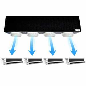 Kit completo de plenum de 4 zonas para sistemas HVAC por conductos, espuma de poliuretano de 300 mm de largo con ranura de plenum oculta - Product Image 1