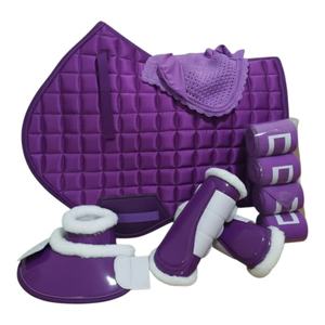 Juego de 4 Almohadillas Personalizables para Silla de Montar, Cómodas para Montar a Caballo, con Forro de Tela Brillante, Suministros Ecuestres Duraderos - Product Image 1