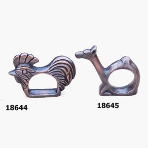 Rond de serviette oiseau antique, Rond de serviette en métal coulé - Product Image 2