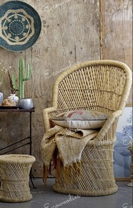 Chaise Mudda en bambou écologique Chaise Sarkanda confortable faite à la main Chaise design modulaire antique pour salon jardin - Product Image 3