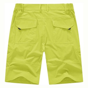 Bermudas de patrón sólido de calidad superior para hombre, pantalones cortos de gimnasio informales de moda de última moda con cordón de punta de metal teñido liso - Product Image 5