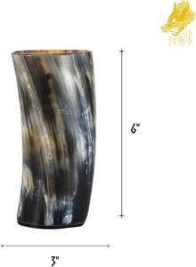 Verre à boire court en corne de Viking, matériau organique, style animalier poli, meilleure qualité, fabriqué à la main par HANNAN HANDICRAFT - Product Image 3