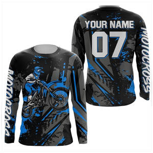 Maillots de descente pour hommes, maillots de vélo de montagne VTT, t-shirts, maillots de moto tout-terrain DH, vêtements de sport de motocross OEM - Product Image 3