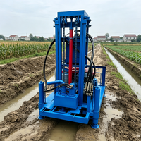 Petite plateforme de forage de puits d'eau, profondeur 120 m, pour l'eau domestique et la construction