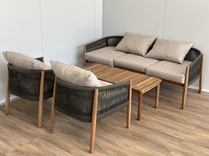 Juego de sala de estar cómodo sofá convertible de madera maciza minimalista formal moderno con cojines suaves y características de esquina - Product Image 2