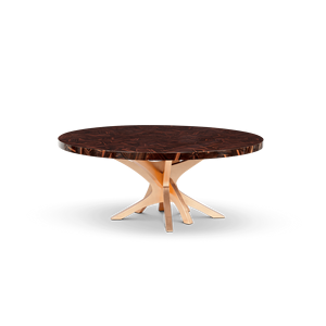 Handmade Contemporary Dining <b>Table</b> Set Midcentury Modern Style with <b>Walnut</b> Wood Frame Wood Top Marble Assembled Dining <b>Table</b> - Product Image 3