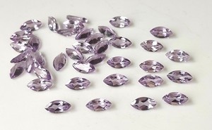 Haute qualité fait à la main naturel rose améthyste Marquise coupe pierres précieuses à facettes 3x6mm-5x10mm pour la fabrication de bijoux prix de gros - Product Image 4